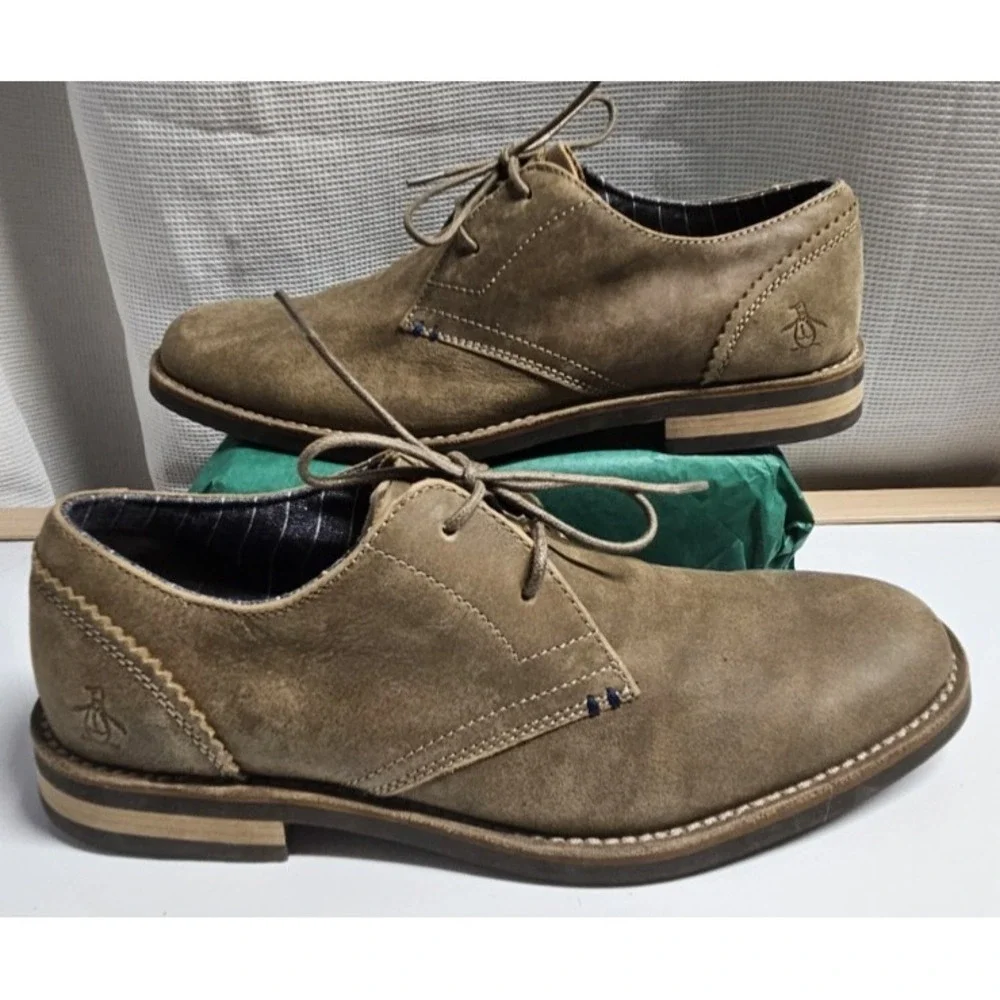 Original‎ Penguin Wenzhou Oxford dress shoes leather upper men Sz US 9